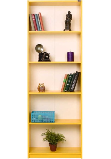 Adoremobilya Modern 5 Raflı Kitaplık - Sarı