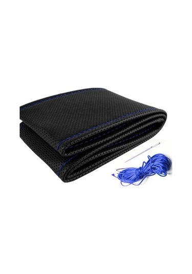 Eraks Oto Direksiyon Kılıfı Deri Dikişli - Siyah