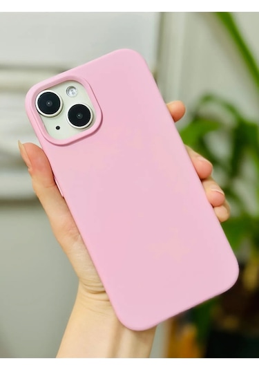 İphone 13/14 Uyumlu Lansman Kılıf Leke Kir Su Tutmayan Yüzey İçi Kadife Mükemmel Hissiyat Pembe