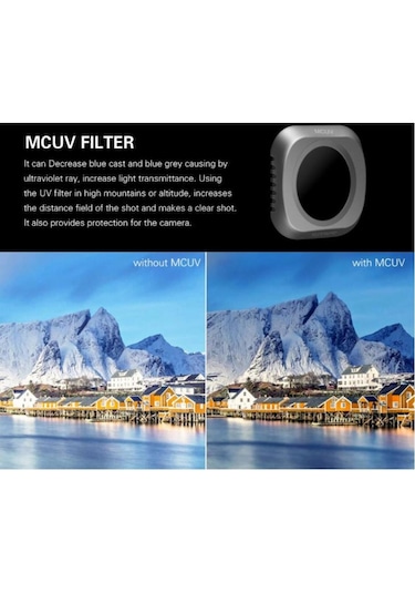 DJI Mavic 2 Pro Kamera Lens Filtresi 3 Lü Set Mucv Cpl Nd8