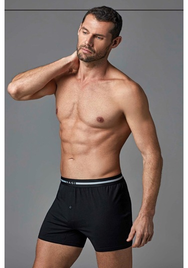 Dagi 3710 Erkek Penye Modal Boxer-siyah Siyah