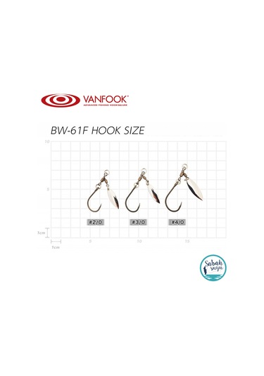 Vanfook Willow Blade Bw-61F Fusso Black  2/0 (1+2 Iğne)