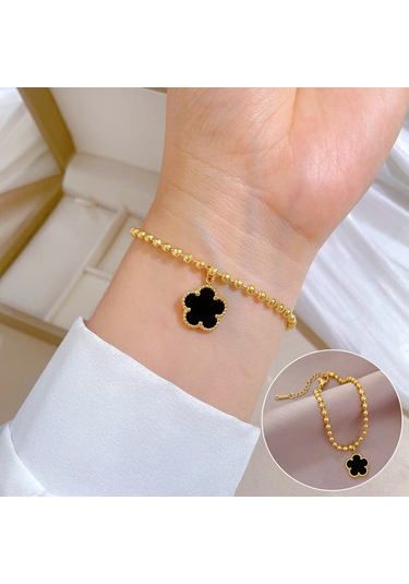 Jzcat Titanyum Çelik Hip Hop Bilezik Altın Moda Temperament Basit Bilezik-gsl32 Altın