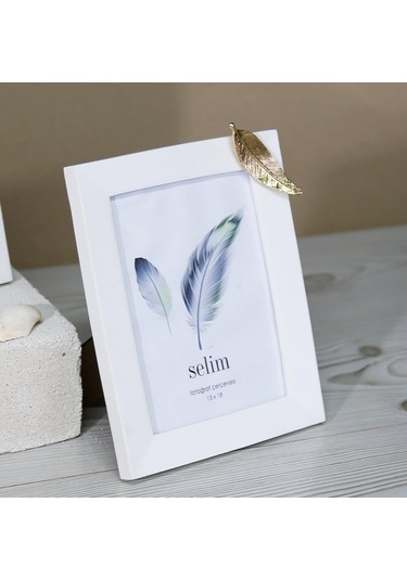 Crearthome 13x18 Yapraklı Çerçeve Beyaz Altın Scrv 124bya84rs