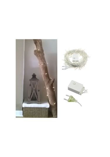 100 Ledli 8 Fonksiyonlu 10 Metre Led Aydınlatma Lambası Beyaz Siyah