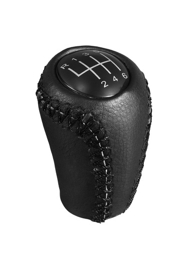 Moveevo Mazda 3/5/6/cx-7/mx-5 İçin Deri 6 Vites Şanzıman Topu, 20mm Dişli, Kolay Kurulum,  Yerine Değiştirme Siyah