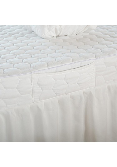 Suntek Masaj Masası Etek Güzellik Yatağı Örtüsü Beyaz