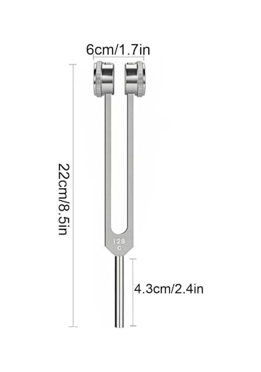 Dianziye 128hz Gümüş Tunning Fork: Zihinsel Ve Beden Dengesi İçin Doğal İyileştirici, Meditasyon Ve Yoga Yardımcısı