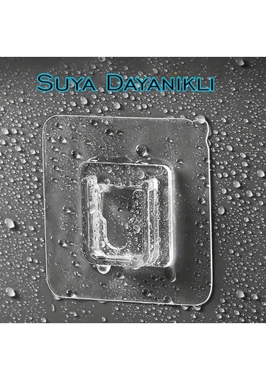 14 Adet Süper Güçlü Şeffaf Çerçeve Askısı Resim Mutfak Kancası Kendinden Yapışkanlı Şeffaf Yapışkan