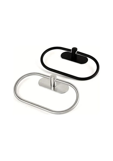 Besthome1 Modern Gümüş Banyo Havluluk, Pratik Organizasyon Ürünü Siyah Siyah