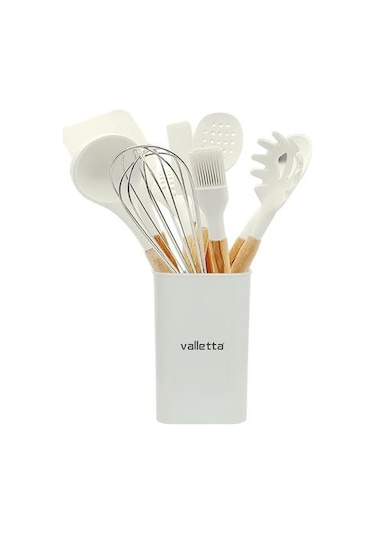 Valletta Matis Stantlı 11 Parça Servis Seti - Beyaz Beyaz