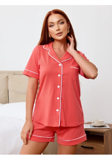 T-sod Kadın Pijama Takımı, Şort Ve Gömlekle 270035756 Leylak