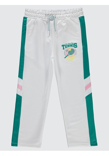 Civil Girls Kız Çocuk Eşofman Altı 10-13 Yaş Beyaz Beyaz