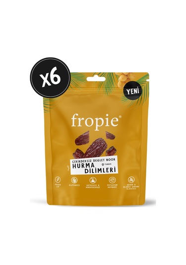 Fropie Çekirdeksiz Hurma Dilimleri - Deglet Noor 6 x 75 G