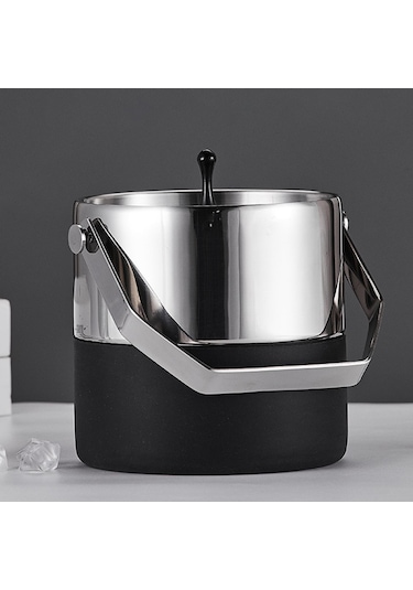 Suntek Ev Bar Soğutma Şampanyası Için Kapaklı 13,8cmx13,5cm Gümüş