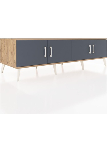 Kronos Tv Ünitesi 2 Raflı 4 Kapaklı 176x59x51 Çam-antrasit/antrasit Antrasıt/antrasıt