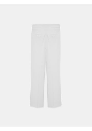 Dilvin 72641 Çan Paça Pantolon-beyaz Beyaz