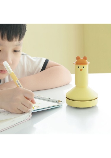 Çocuk El Masaüstü Elektrikli Süpürge Şarj Edilebilir Küçük Mini Temizleyici Sarı - Siyah