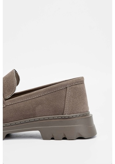 Tamer Tanca Kadın Vegan Vizon Loafer Ayakkabı 817 2399 Bn Ayk Sk23/24 Vızon Suet Vizon