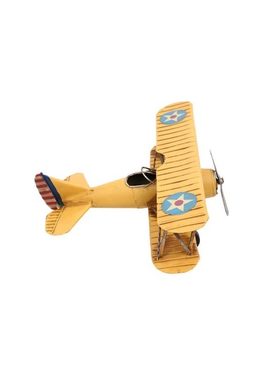 Vintage Dekoratif Çift Kanatlı Keşif Uçağı