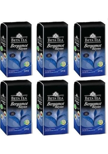 Beta Tea Bergamot Rüyası Bergamot Aromalı Siyah Dökme Çay 6 x 500 G