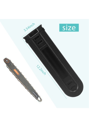 Xurunkeji İnç - 12 İnç Testere Çubuğu Kılıfı Kılıf Koruyucu Evrensel Kılavuz Plaka Stihl Testere Çubuğu Koruyucu Kılıfı Siyah