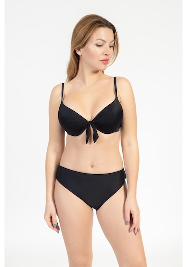 Pemilo Kadın 717 Kaplı Bikini Takımı Siyah-siyah 37158 - 1 Siyah