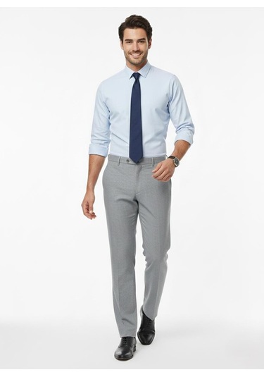 Presto Erkek Slimfit Armürlü Pantolon Gri 3194-050 Gri