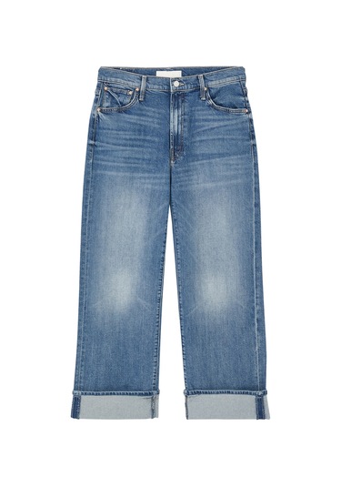 Mother Denim Şık Ve Rahat Kısa Paça Kot Pantolon Mavi
