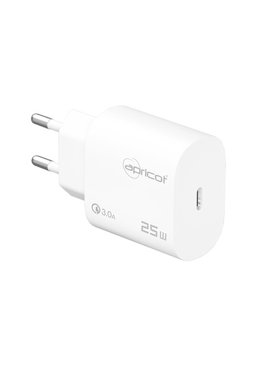 Apricot Apc-u425 25w Pd Beyaz Hızlı Ev Şarj Adaptörü