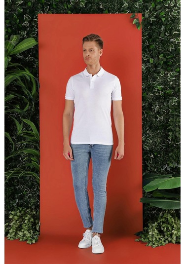 Ts 845 Beyaz Spor T-shirt Beyaz