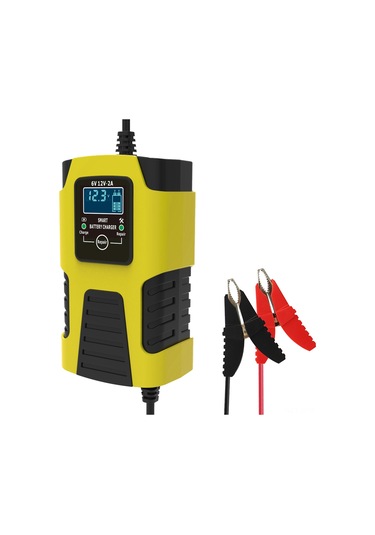 Symbee 6v/12v 2a Akıllı Akü Şarj Cihazı - Otomobil Motosiklet İçin 3 Aşamalı Tam Otomatik - Lcd Ekranlı - Güven Korumaları