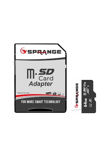 Sprange Sm64 High Speed 4k Ultra Hd 64gb Tf Kart & Sd Adaptör