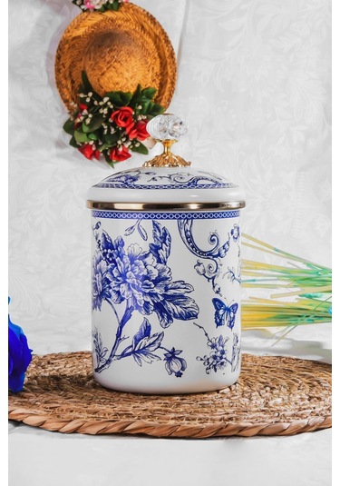 Blukvn-8324-3 Miss Betty 15 Cm Emaye Büyük Boy Kavanoz 001