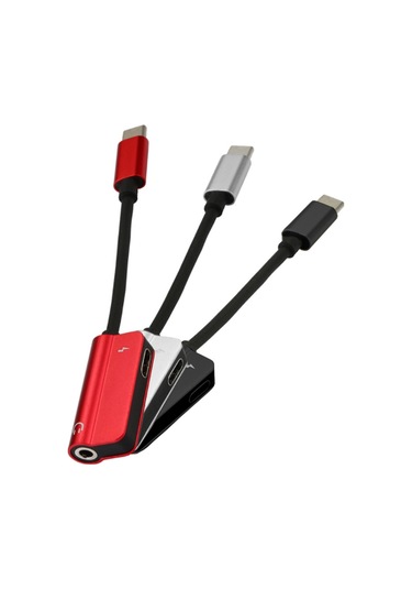 Xiyyadms Type-c Çevirici: Ses Dinle, Şarj Et Ve Arama Yap - Huawei, Samsung Galaxy, Xiaomi, Oneplus Uyumlu - Siyah