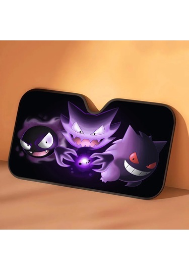 Goldenqian P-pokémon G-gengar Araba Pencere Güneş Gölge Cam Anti-uv Koruma Ön Arka Cam Blok Kapağı Vizör Aksesuarları Z10