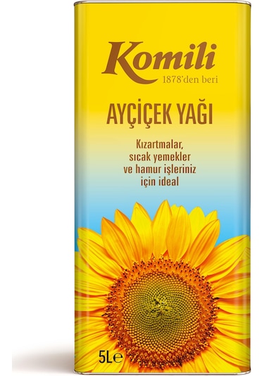 Komili Ayçiçek Yağı Teneke 5 L