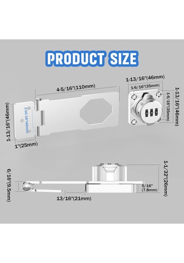 Ximistore9 "çocuk Güvenlikli Kombinasyonlu Çekmece Ve Dolap Kilit Seti - Dayanıklı Çinko Alaşım"