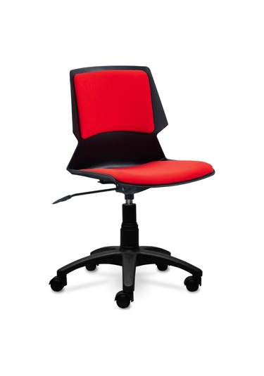 Ofiscombin Ofis Büro Ev Ayarlı Tekerlekli Öğrenci Çocuk Bilgisayar Ders Çalışma Koltuğu Kirmizi Kumaş 00047499402