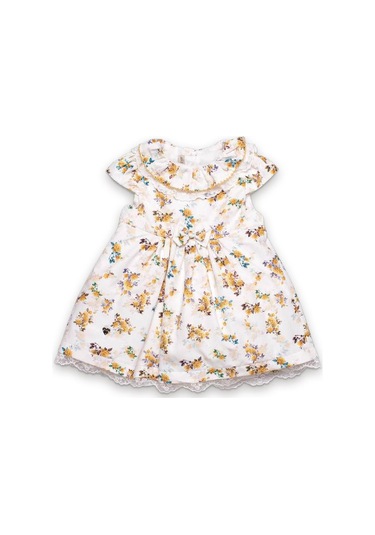 Çiçekli Dantel Detaylı Kız Bebek Bayramlık 5'li Set 11726