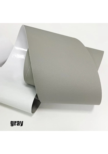 Kendinden Yapışkanlı Deri Tamir Bandı Yama Kanepe Araba Koltuğu Mobilya İçin Gray 50x120cm