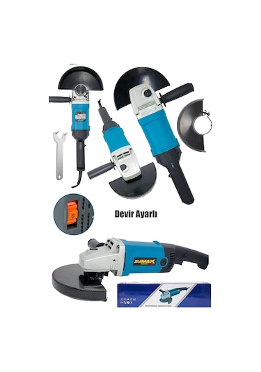 Stilmax ST30AG9 Devir Ayarlı Spiral Taşlama Makinesi 180 MM