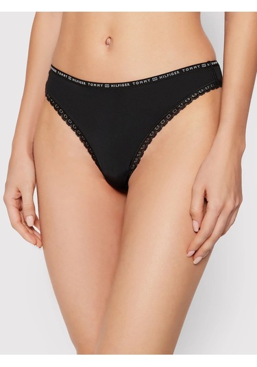 Tommy Hılfıger Kadın 3 Lü Tanga Uw0uw02824-0r7 Uw0uw02824-0r7 Siyah Siyah