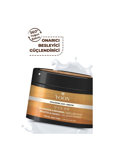 Yoon Vegan Onarıcı Saç Maskesi 250 ML + Durulanmayan Saç Serumu 100 ML