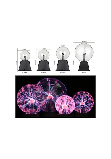 Yenilik Sihirli Kristal Plazma Topu Dokunmatik Lamba 220 V Led Gece Lambası Çocuk Gece Lambası Doğum Günü Noel Çocuk Dekor Hediye Aydınlatma 5in Diğer
