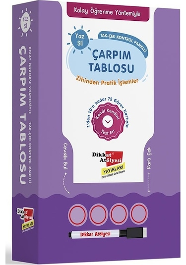 Kolay Öğrenme Yöntemiyle Çarpım Tablosu - Dikkat Atölyesi Yayınları