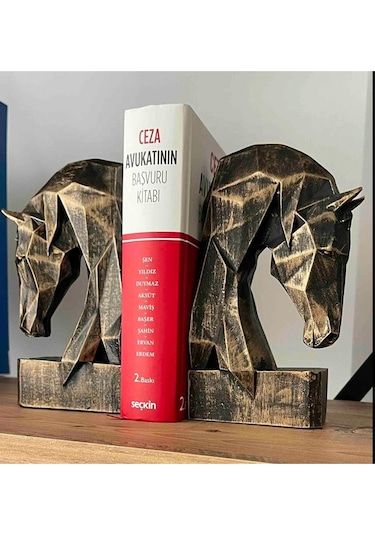 20 Cm 2 Adet Dekoratif Kübik Geometrik Tasarım At Kitap Tutucu Biblo