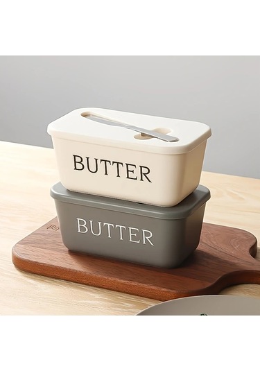 Cordial Beyaz Tereyağı Saklama Kutusu: Bıçak Yuvası, Tezgah Üstü Düzenleyici, Dayanıklı Kapak Beyaz