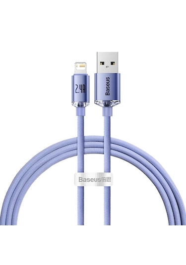 Baseus Crystal 2.4a Usb-a To Lightning 1.2m Kablo-mor