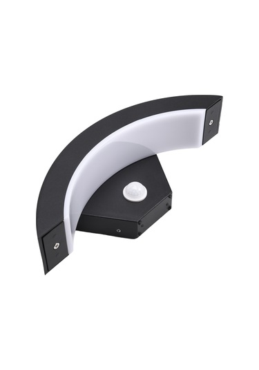 Led Balkon Dış Duvar Avlu İndüksiyon Işığı Sıcak Işık Siyah